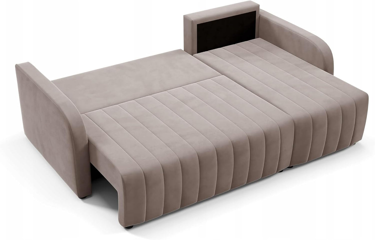 Sophisticated Velvet Corner Sofa Bed