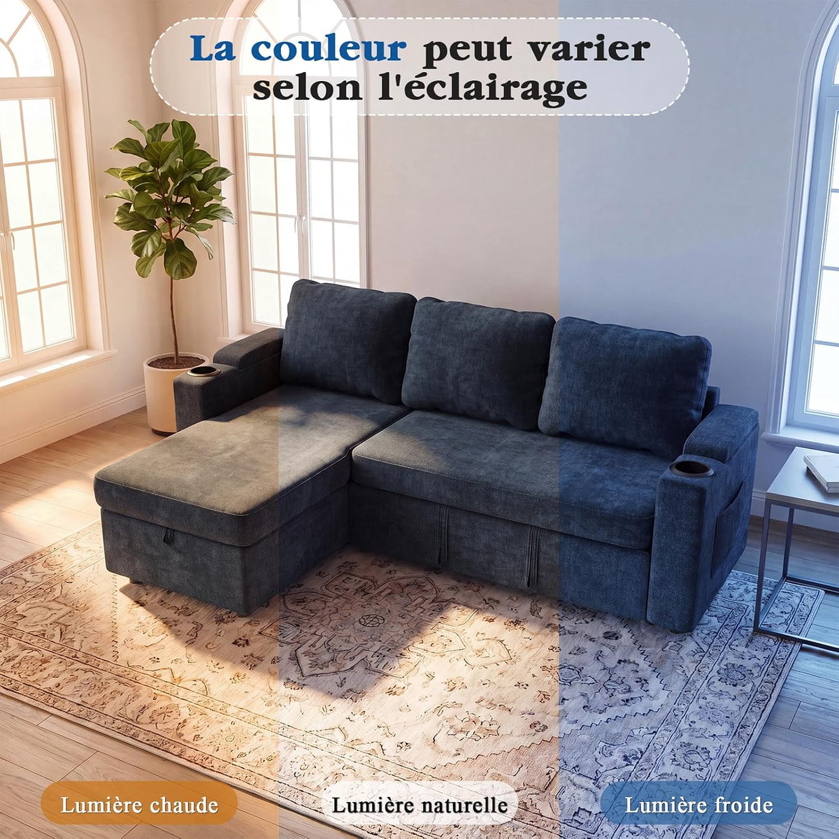 Elegant Space-Saving L-Shaped Sofa