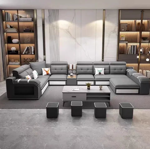 Modern Waterproof Sofa Living Room Ajustable Luxury Gaming Sofa Sectional Center Lazy Armrest Woonkamer Banken Home Accessories
