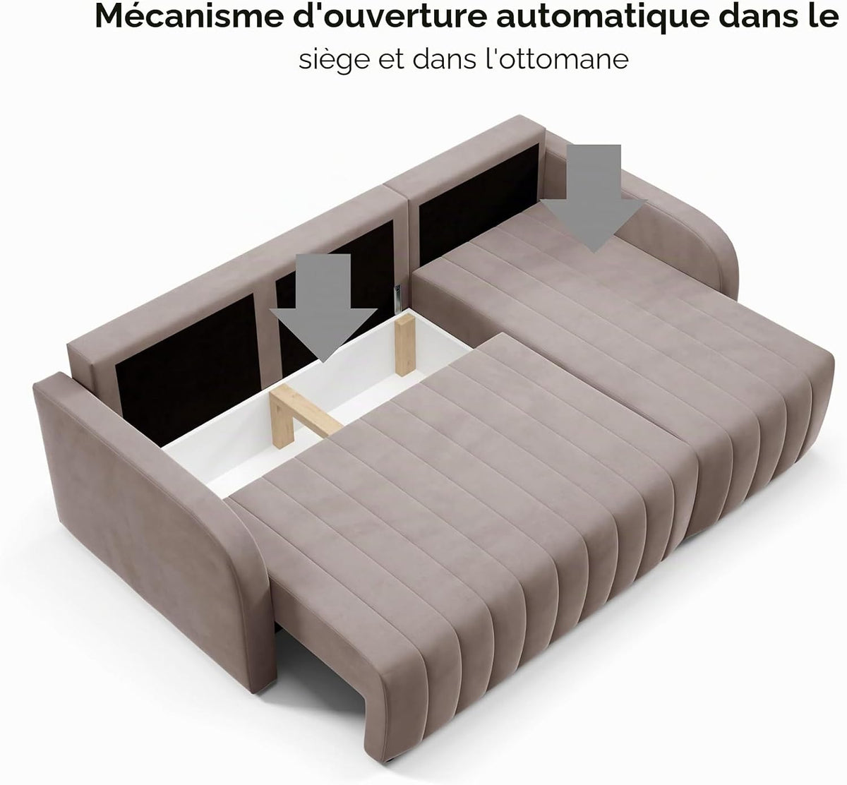 Sophisticated Velvet Corner Sofa Bed