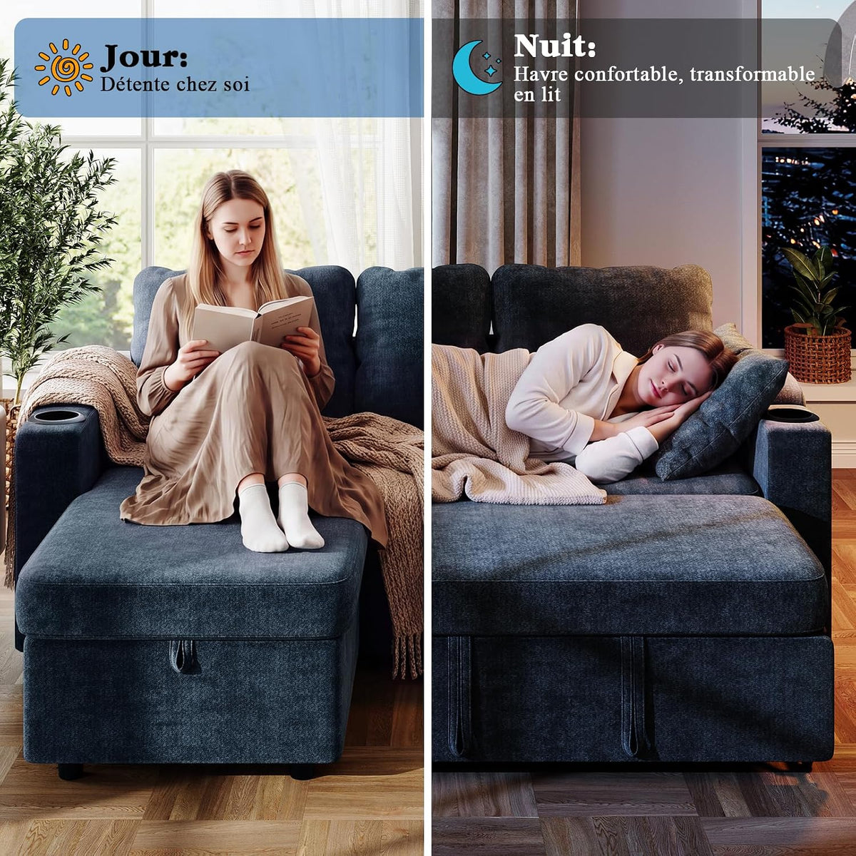 Elegant Space-Saving L-Shaped Sofa
