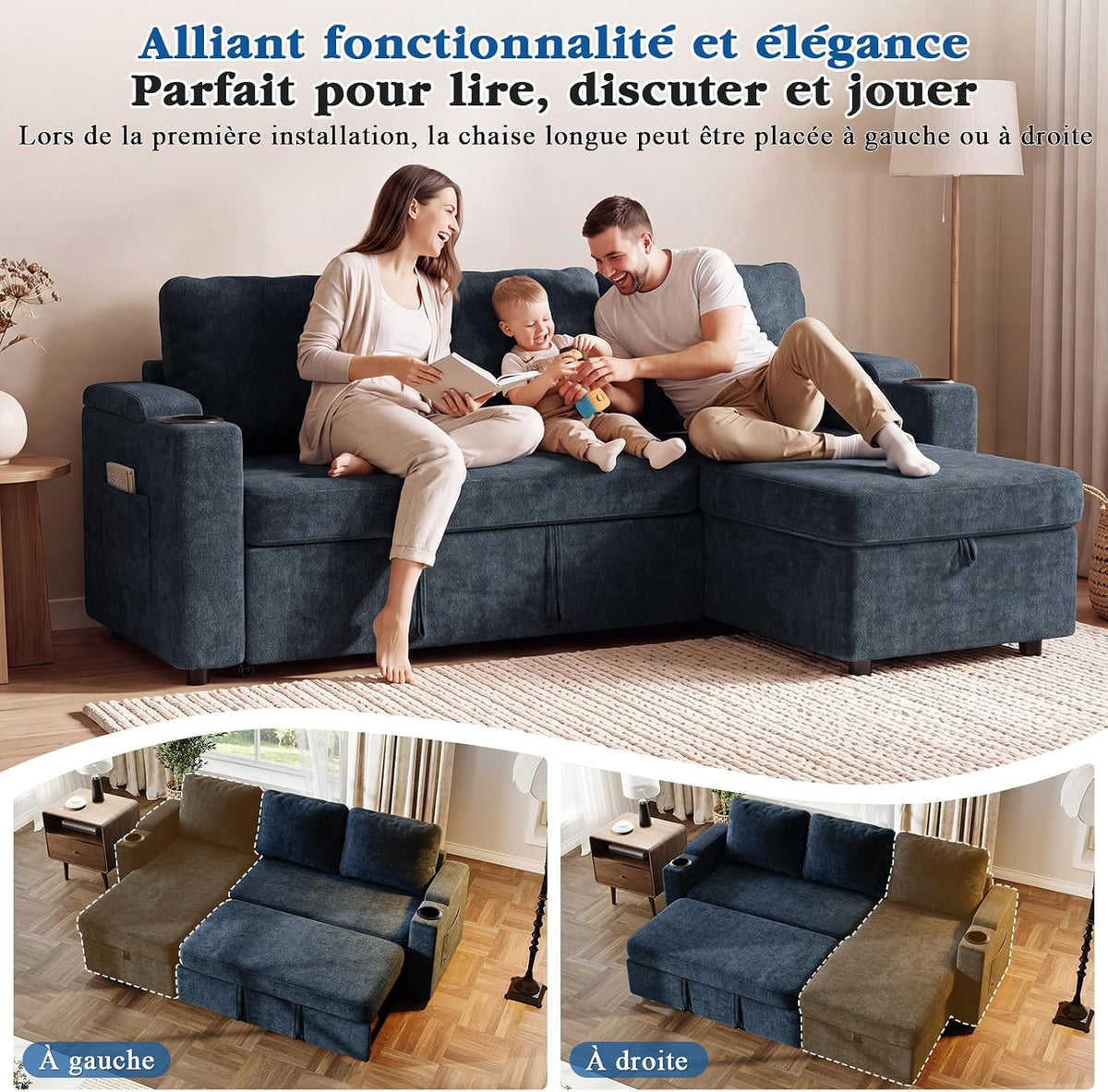 Elegant Space-Saving L-Shaped Sofa