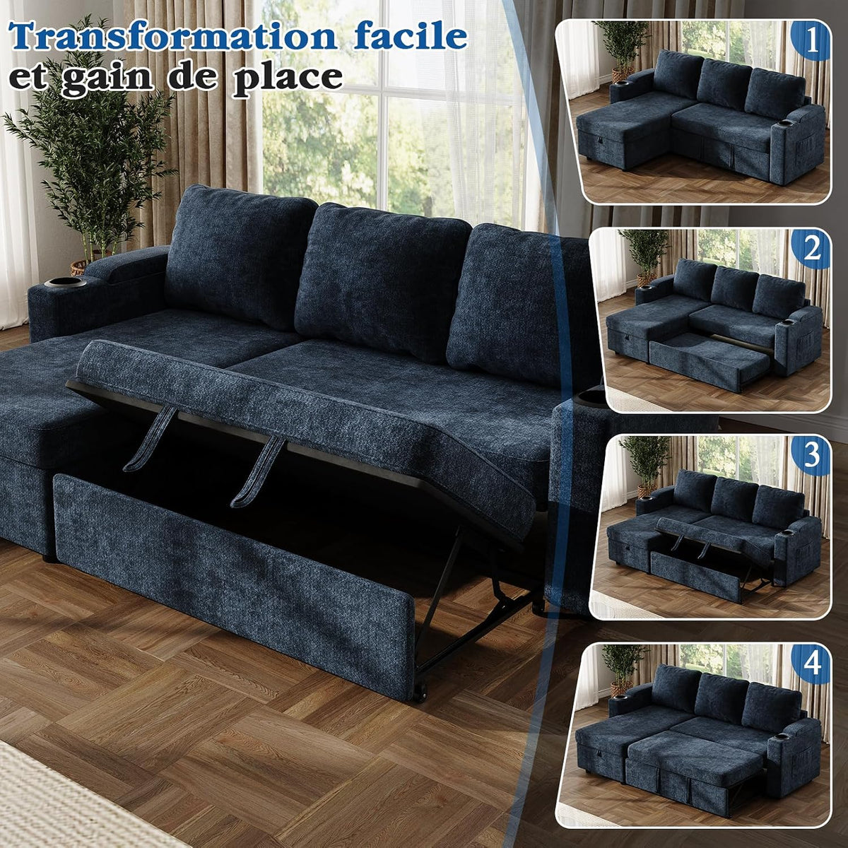 Elegant Space-Saving L-Shaped Sofa