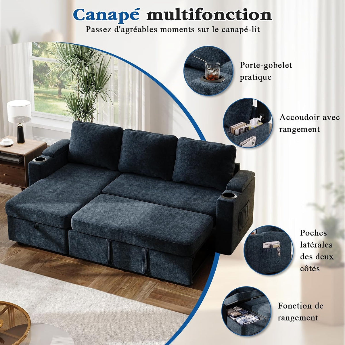 Elegant Space-Saving L-Shaped Sofa