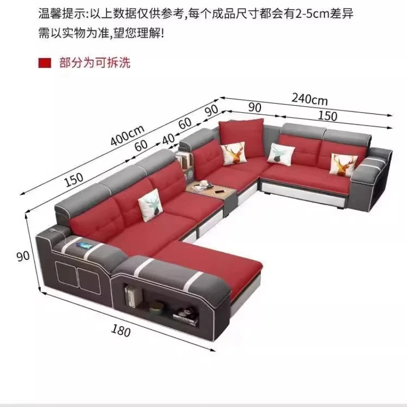 Modern Waterproof Sofa Living Room Ajustable Luxury Gaming Sofa Sectional Center Lazy Armrest Woonkamer Banken Home Accessories