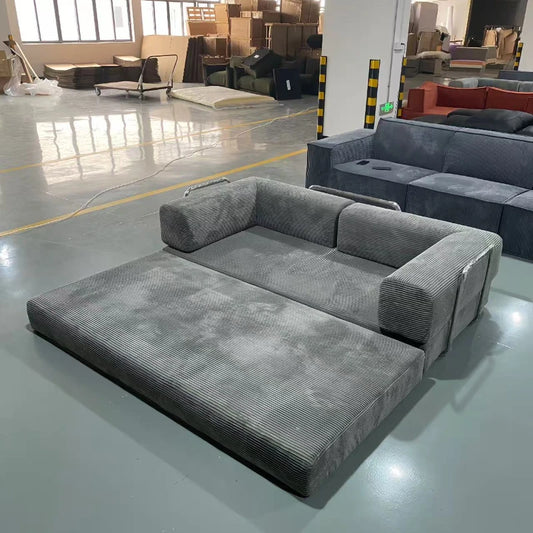m Italian Minimalist Retro High-end Corduroy Living Room Sofa, Compressed Sofa Sofa Bed Washable Air Transport m