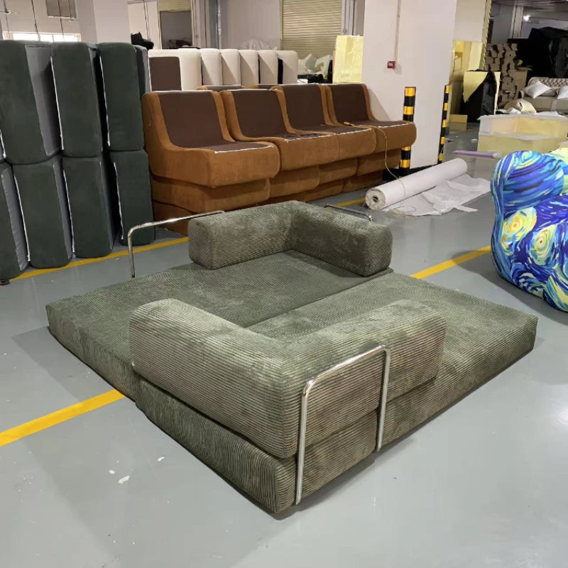 m Italian Minimalist Retro High-end Corduroy Living Room Sofa, Compressed Sofa Sofa Bed Washable Air Transport m