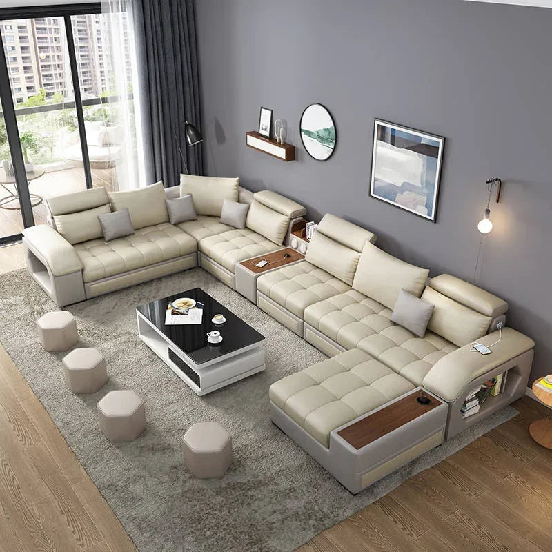 Elegant U-Shaped Modern Sectional Sofa
