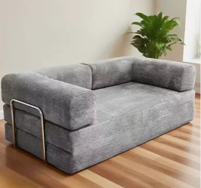 m Italian Minimalist Retro High-end Corduroy Living Room Sofa, Compressed Sofa Sofa Bed Washable Air Transport m