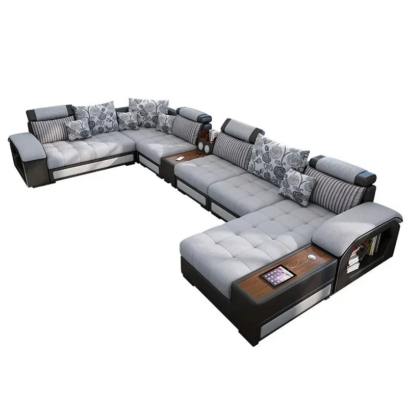 Elegant U-Shaped Modern Sectional Sofa