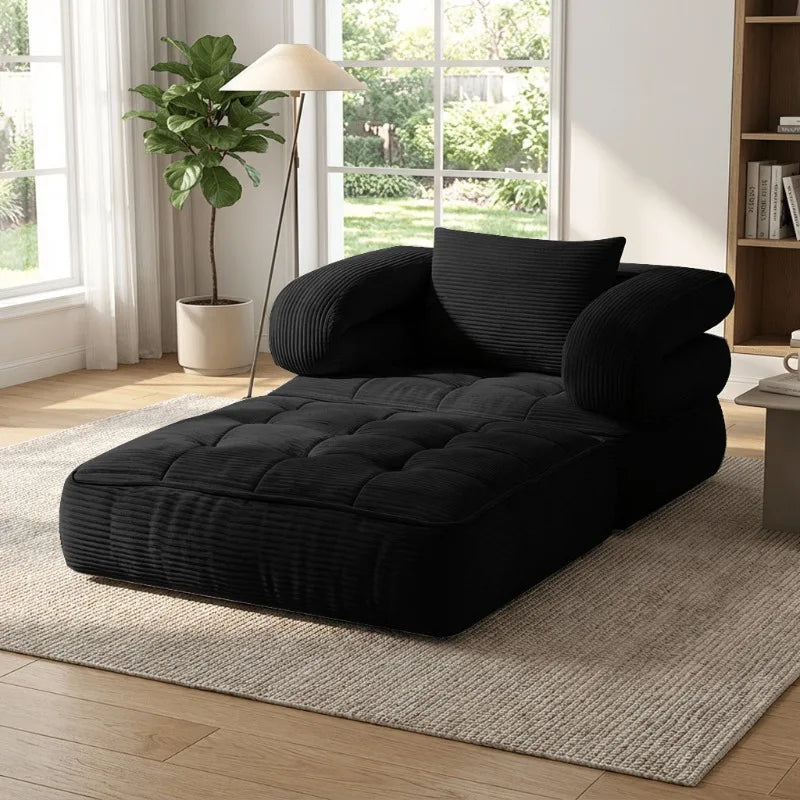 Vacuum Compression Sofa, Foldable Office Lazy Sofa, Living Room, Small-sized Tatami, Corduroy Single Sofa Bed, Floor Sofa