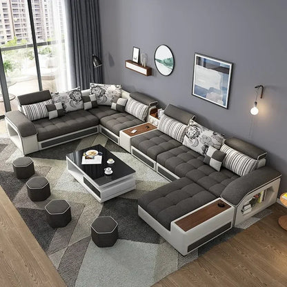 Elegant U-Shaped Modern Sectional Sofa